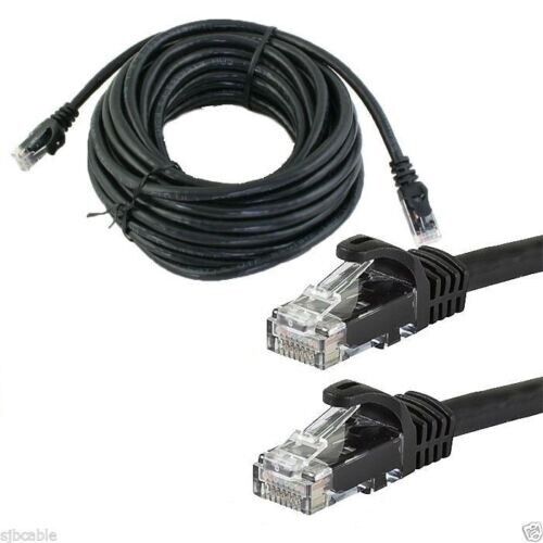 25FT 25feet CAT6 CAT6 RJ45 24AWG UTP Patch Cord Network Ethernet LAN Cable Black