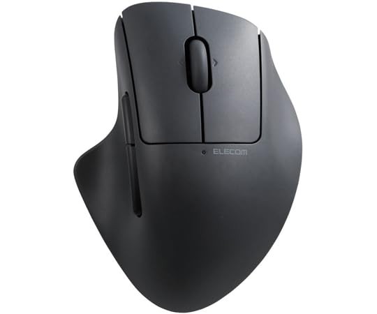 ELECOM SHELLPHA Mouse, 5-Button Tongue + Tilt, Medium, Black, M-SH30MBSKXBK