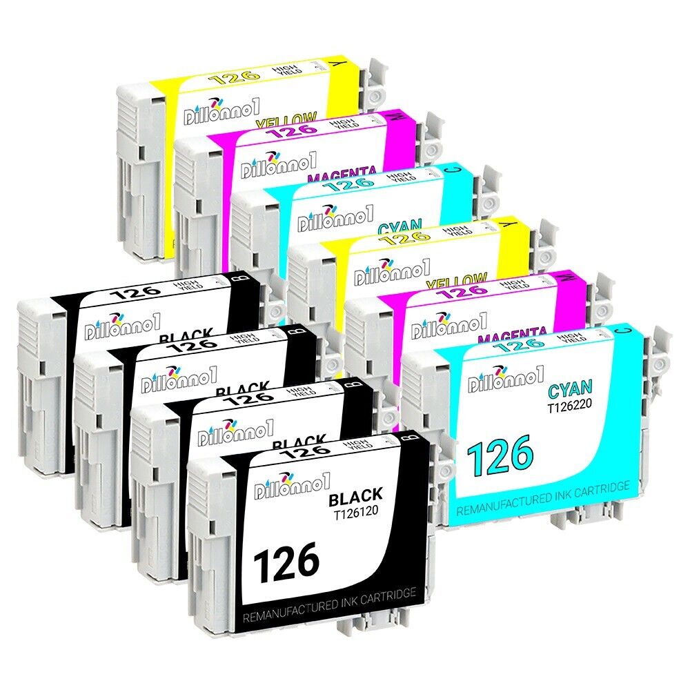 For Epson T126XL 126XL T1261 Ink Cartridges Workforce WF-3520 WF-3530 WF-3540 