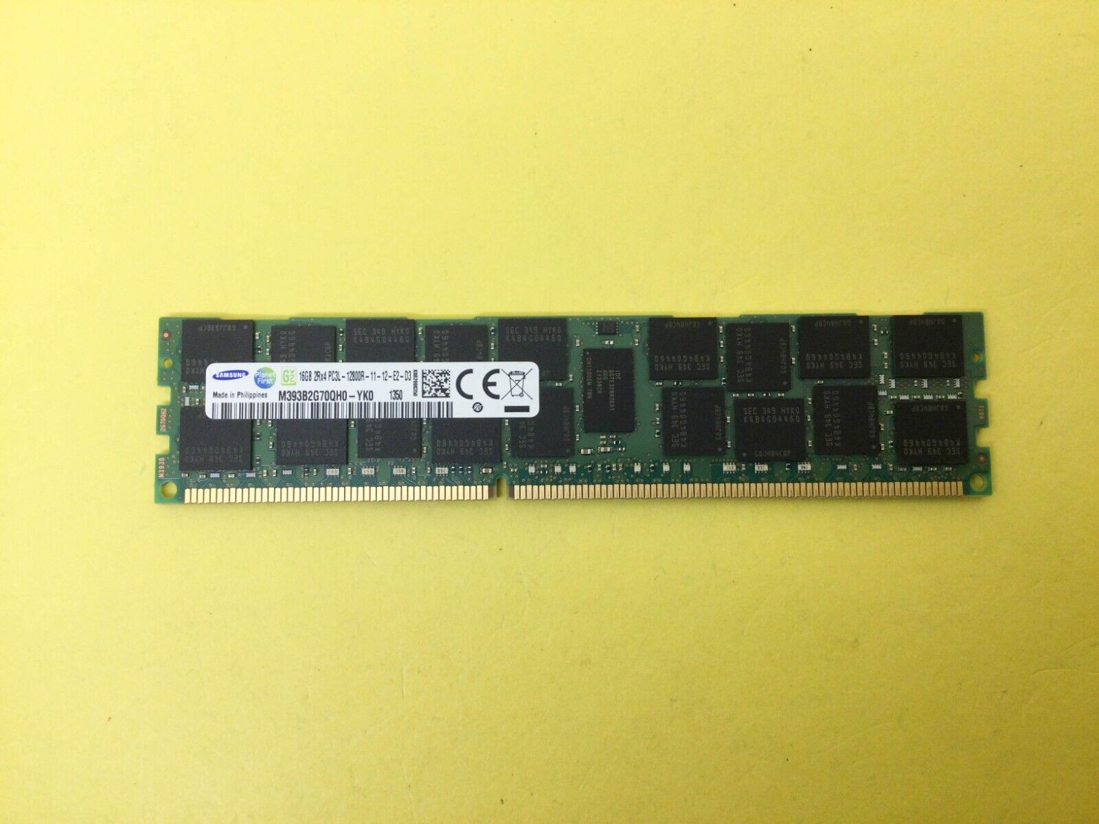 SAMSUNG 16GB (1X16GB) 2RX4 PC3L-12800R ECC Server Memory M393B2G70QH0-YK0