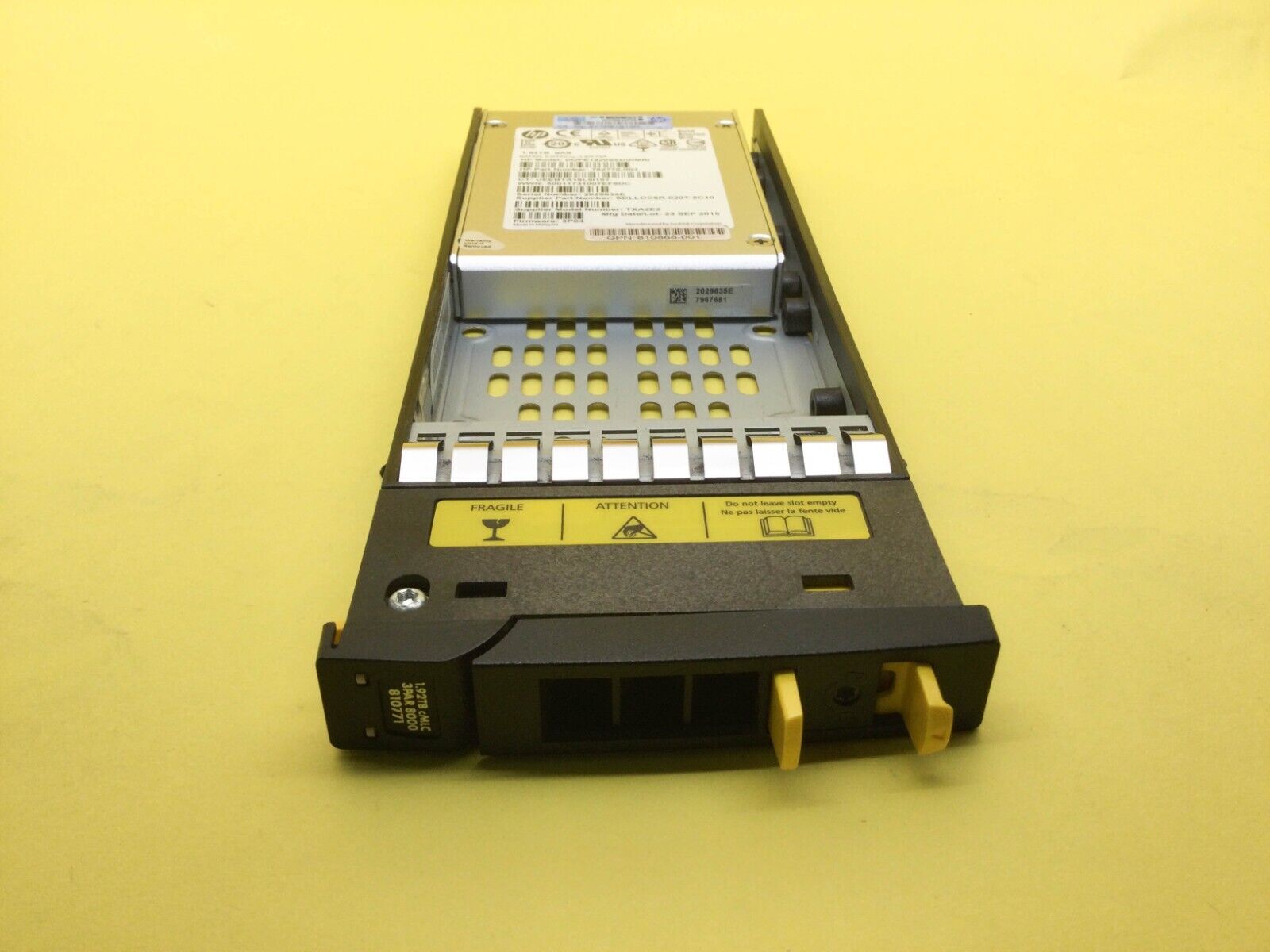 K2P89A HPE 3PAR STORESERV 8000 1.92TB SAS 6Gb/s SFF (2.5IN) SSD 810771-001