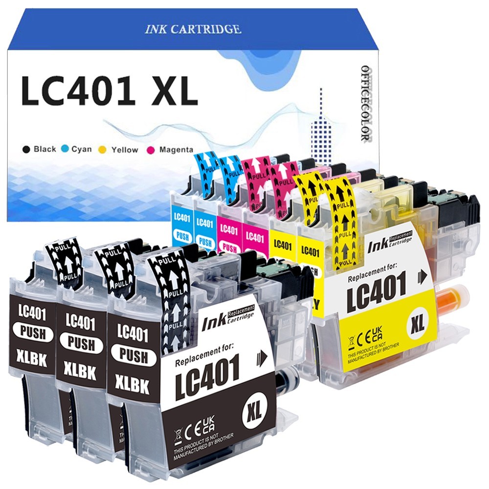 9pk LC-401 XL Ink Cartridges Compatible Brother MFC-J1010DW MFC-J1012DW J1170DW