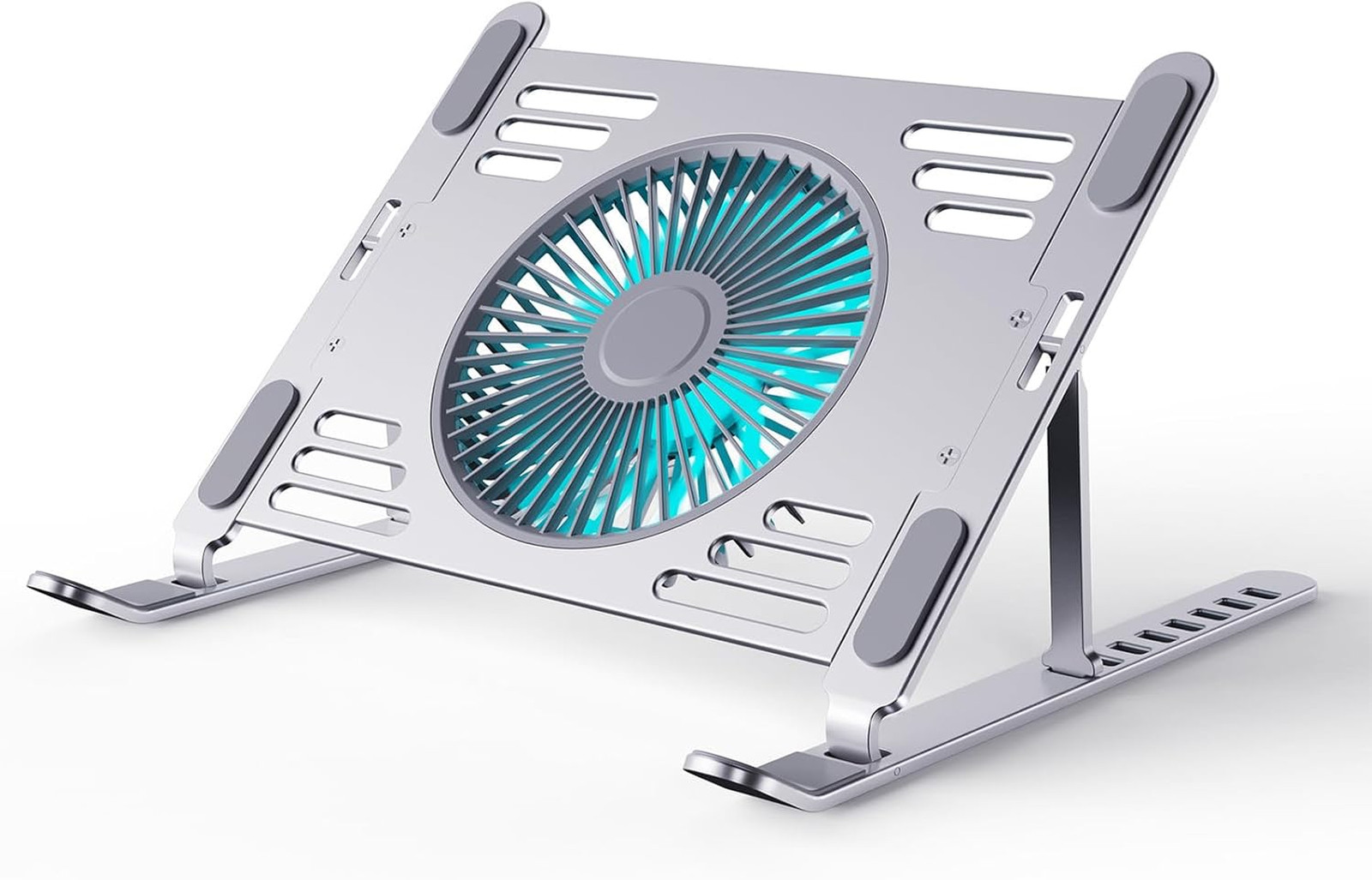 Laptop Cooling Stand Aluminum Adjustable 17.3 Inch Portable Foldable Quiet Fan