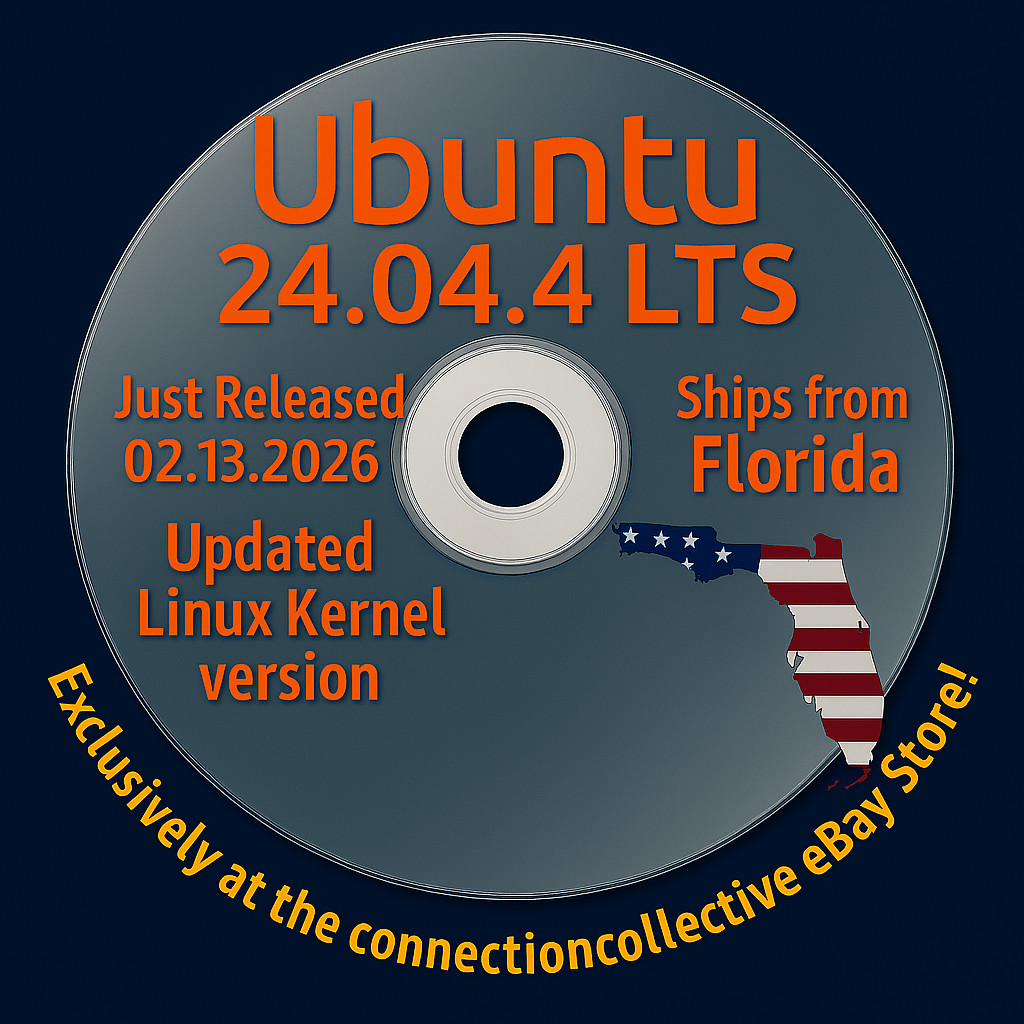 Ubuntu 24.04.4 LTS Live Install DVD Latest NEW RELEASE BLOWOUT SALE