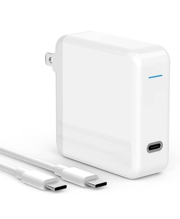 SZpower 61W USB-C Wall Charger for MacBook, iPad, Android, PC (White)