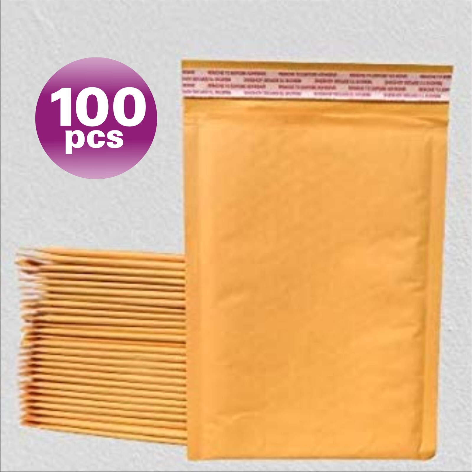 PolycyberUSA 100pcs #7 Kraft Bubble Envelope Mailers (Inner14.25x19)