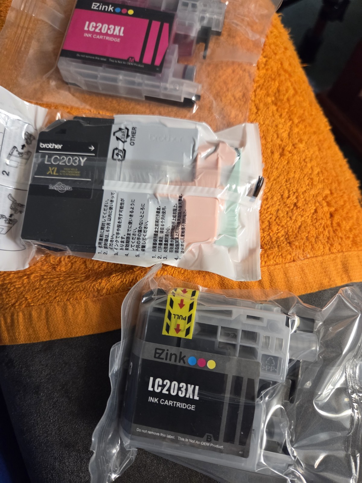 EZINK LC 203 CARTRIDGES LOT OF 3  FACTORY SEALED