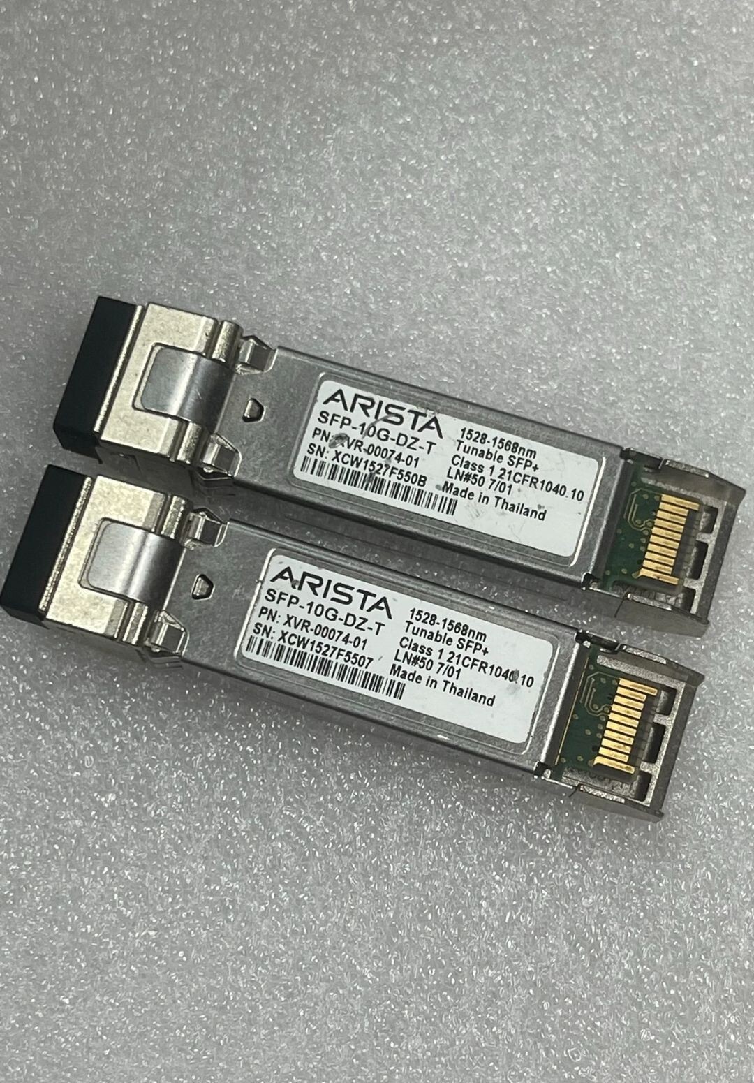 Tested - 2PCS Arista SFP-10G-DZ-T 10GBASE-DWDM Tunable SFP+ Transceiver Module