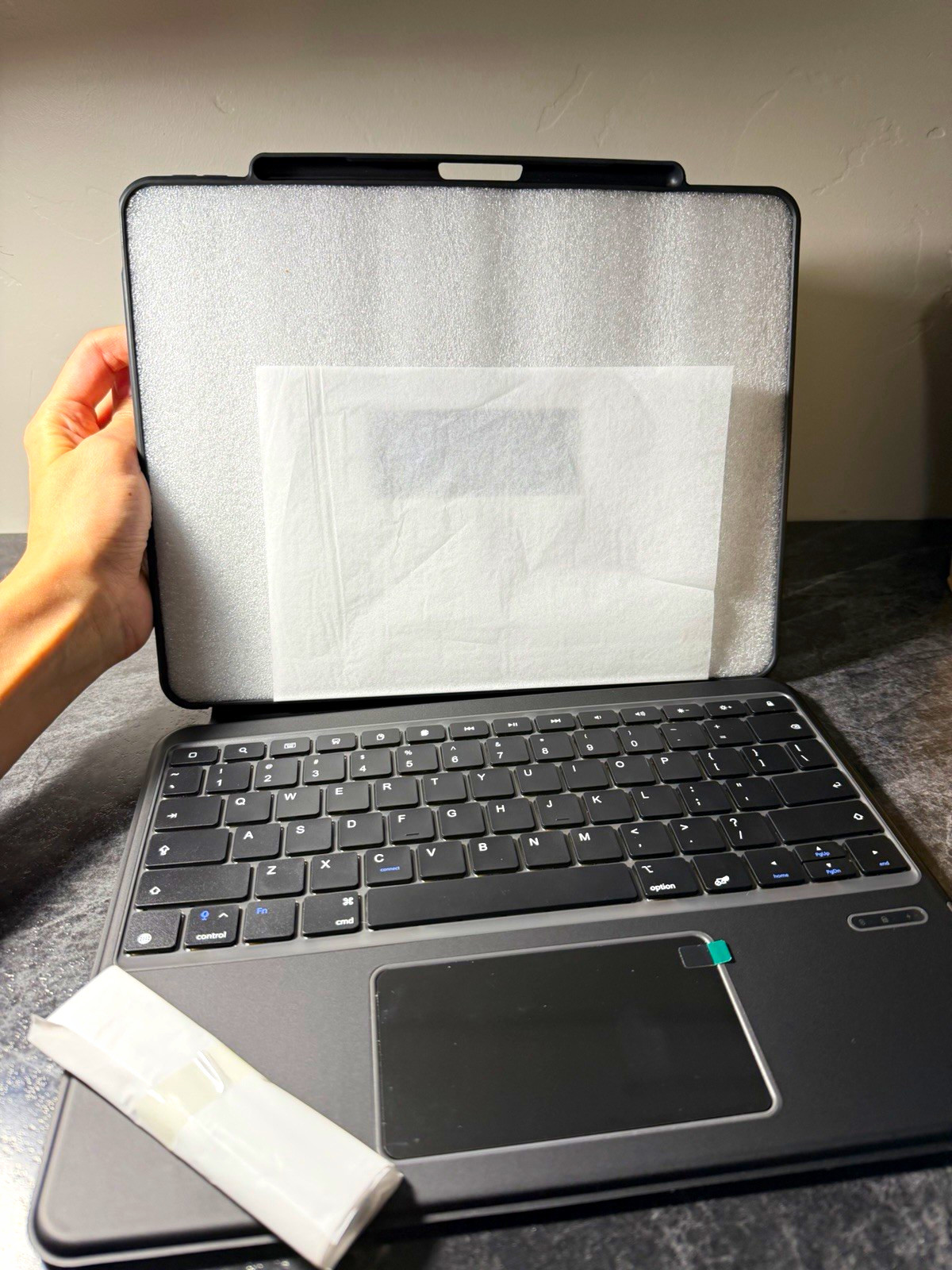 ProCase Keyboard Black Bluetooth Keyboard Folio Case w/ Touchpad & Stand
