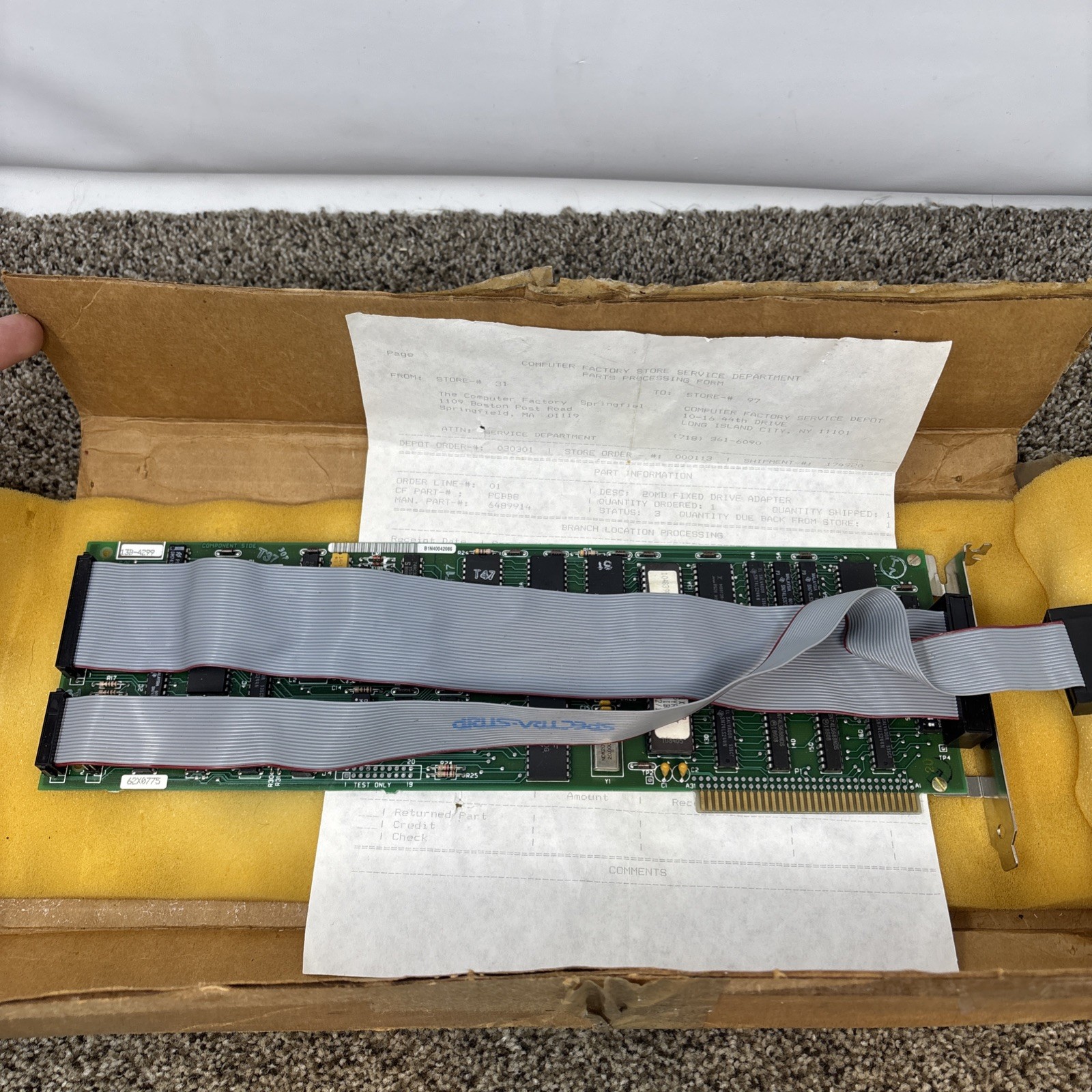 RARE IBM 62X0776 (HDD) Controller Card by Xebec for IBM 5160 Untested