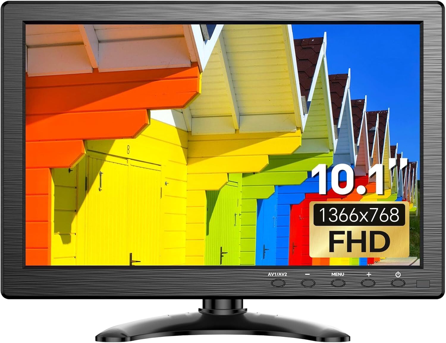10.1 Inch Small HDMI Monitor Eyoyo 1366x768 for CCTV/Raspberry Pi/Gaming + Stand