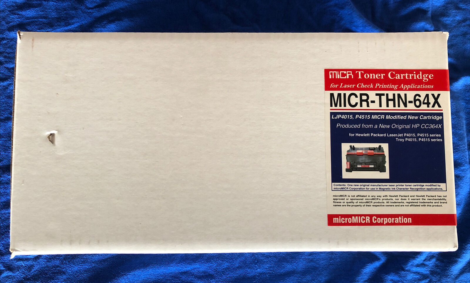 Micromicr Toner Cartridge - Black - Laser - 24000 Page (THN64X)