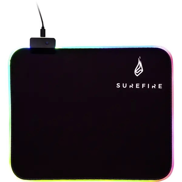 Surefire Gaming 48812 Silent Flight RGB-320 Gaming Mouse Pad Illuminated Black