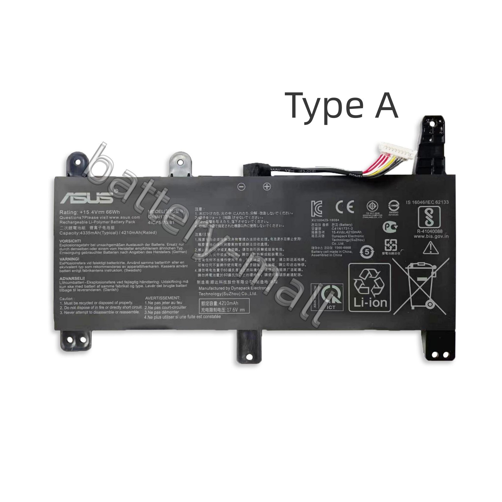   C41N1731 C41N1731-2 66Wh Battery For Asus ROG Strix GL504 GL504GM  