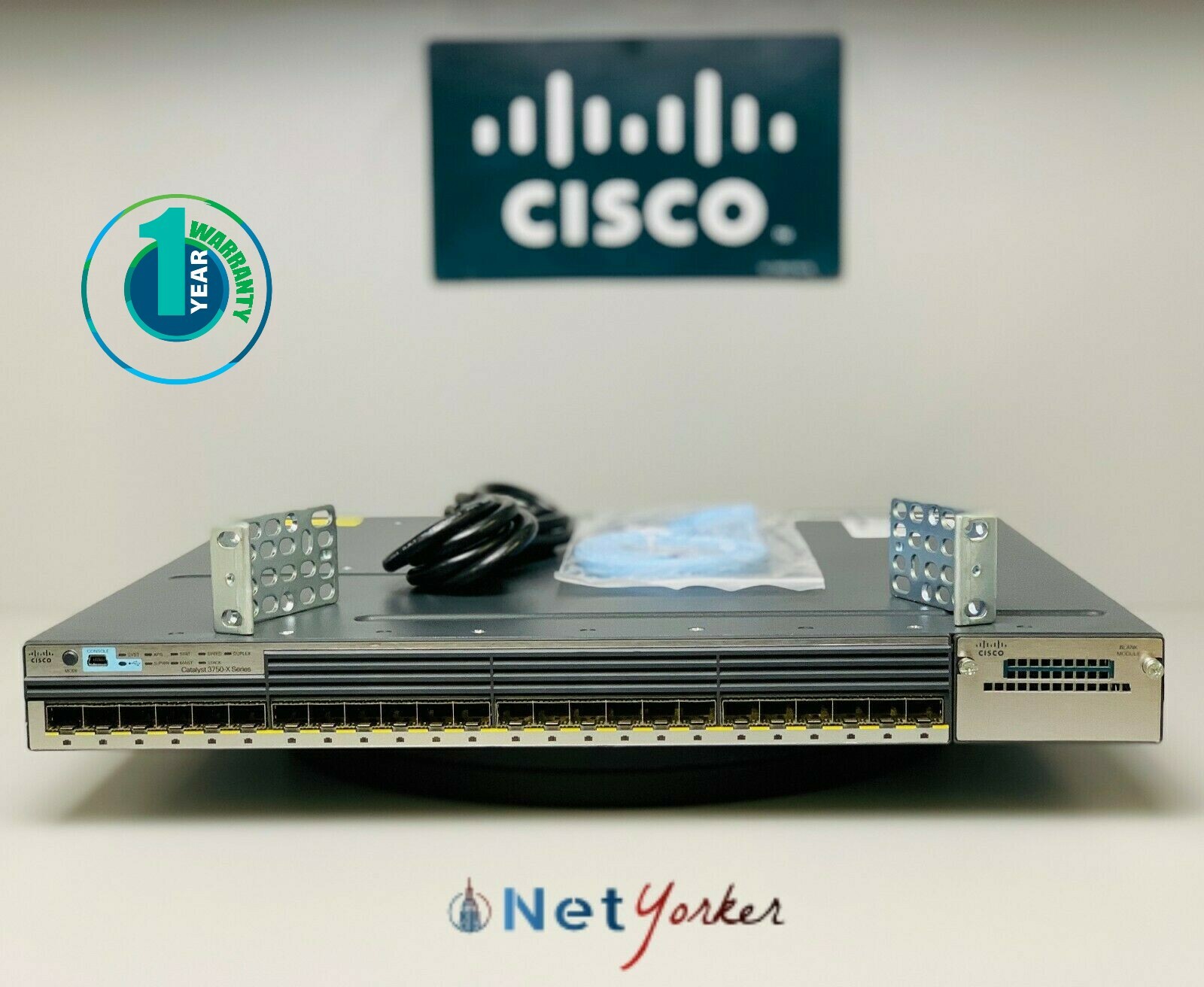 Cisco WS-C3750X-24S-E 24 Port GE SFP IP Services Switch - SAME DAY SHIPPING
