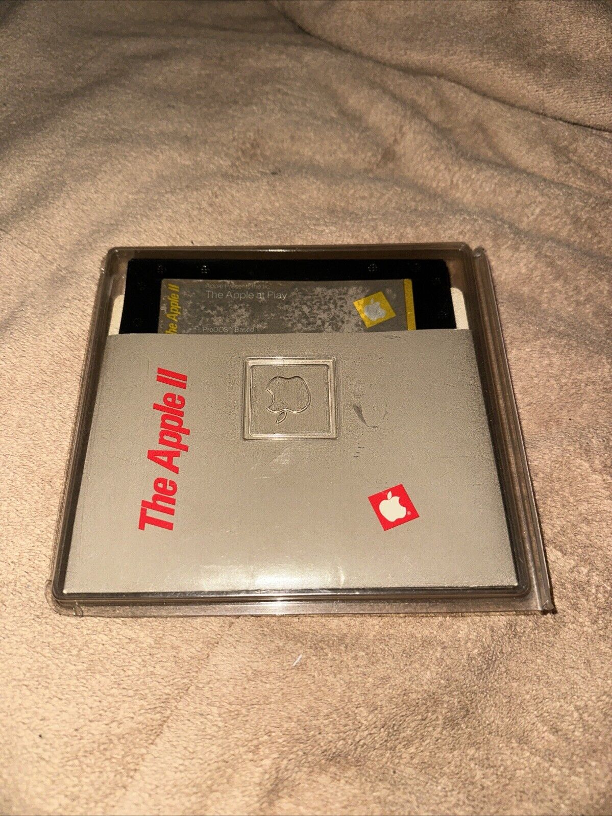 Apple Presents The Apple IIc, Vintage Software Floppy Disk Set with Disk Holder