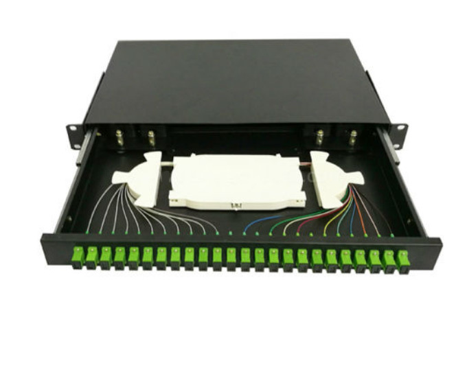 1U 19'' Rackmount 24 Port SC/APC Fiber patch panel with pigtail,SC Adapter -7854