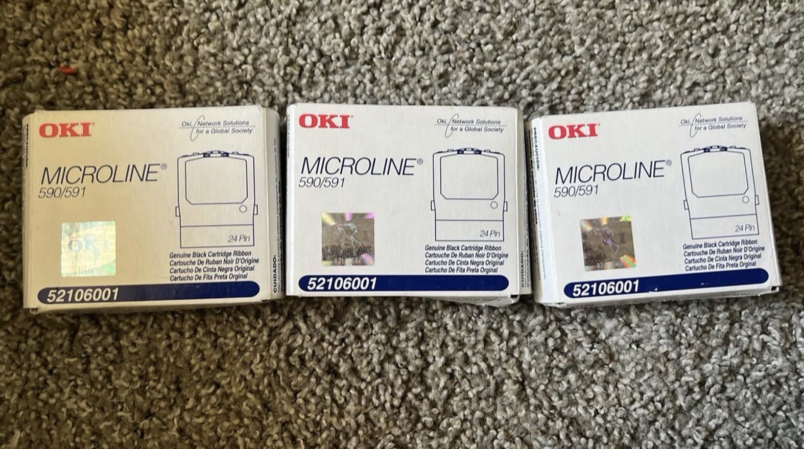 OKI Genuine Black Dot Matrix Ribbon Cartridge for Microline 590/591 52106001