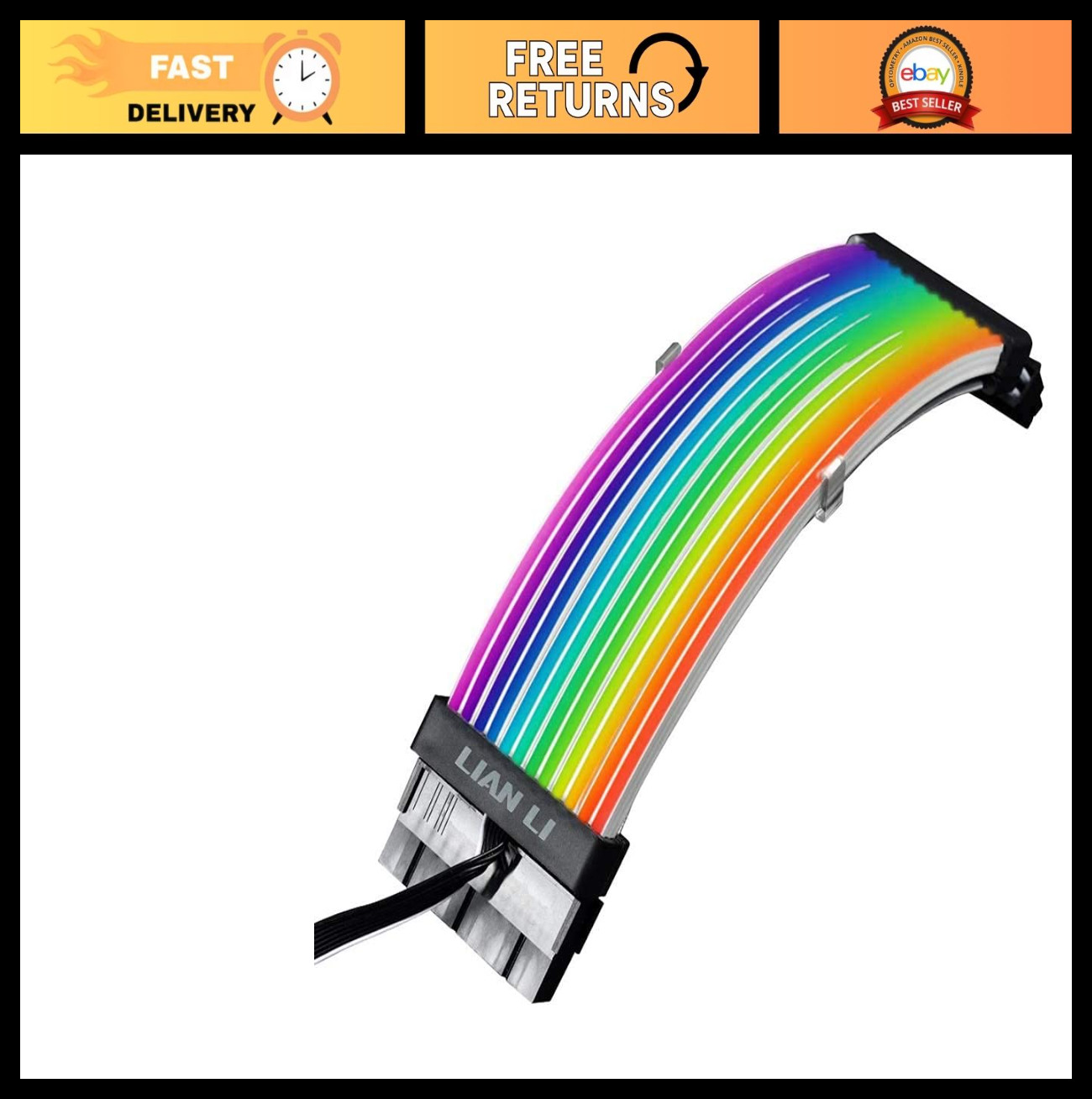 24-Pin Addressable RGB Extension Cable - Customizable Lighting for PC Builds