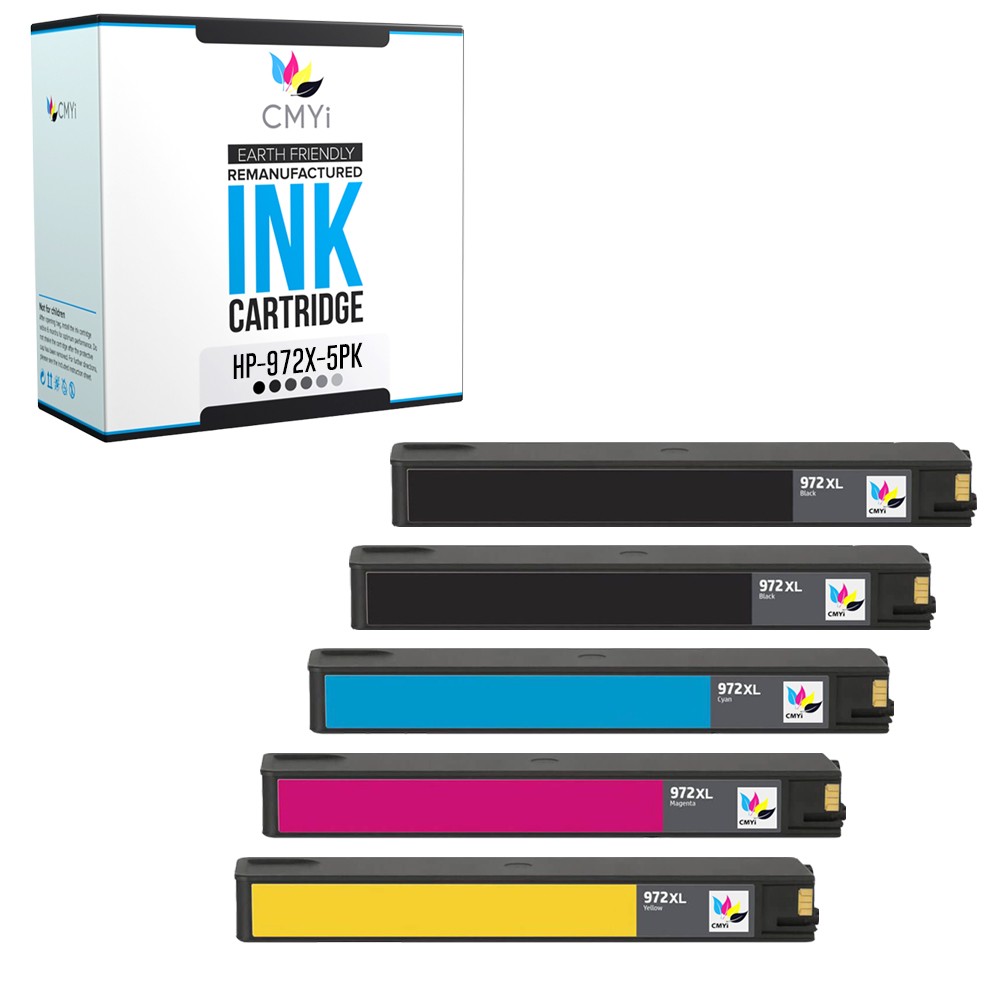 5PK Compatible CMYi 972X Printer Ink Cartridges for HP PageWide Pro 452dn 452dw