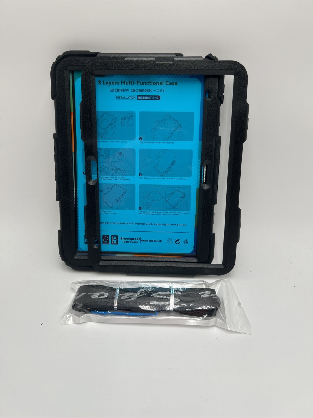 Apple iPad A16 11th Gen 11" 10th Gen 10.9" Rugged Case Stand Strap Open Box