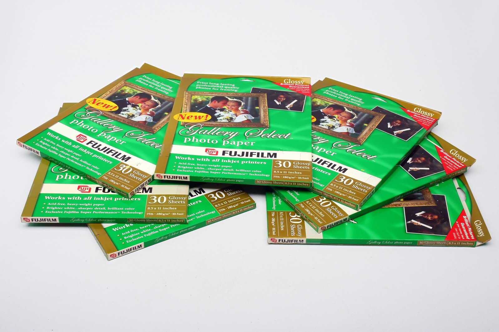 Fujifilm Gallery Select Inkjet Photo Paper 7-30 packs (210 sheets) 8.5x11 Glossy
