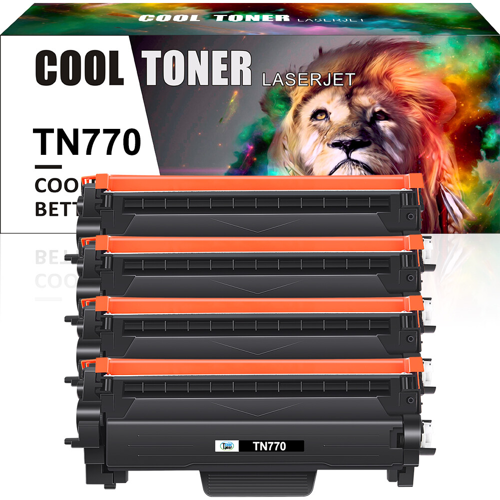 4Pack TN770 Toner Cartridge compatible for Brother TN770 HL-L2370DW MFC-L2750DW