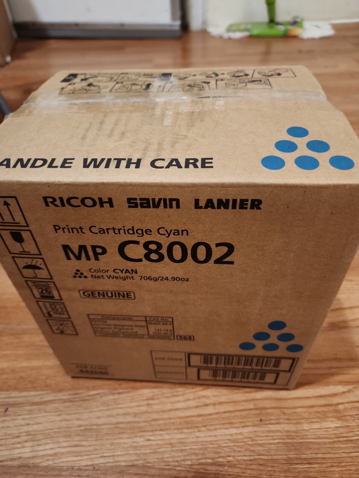 Genuine Ricoh Savin Lanier MP C8002 Cyan Toner Cartridge 842086 OEM New Sealed