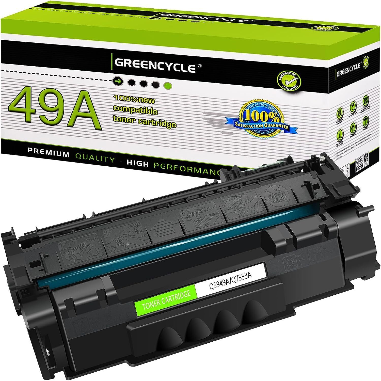 Q5949A 49A High Yield Black Toner Cartridge compatible For HP 1320/1320t/1320n