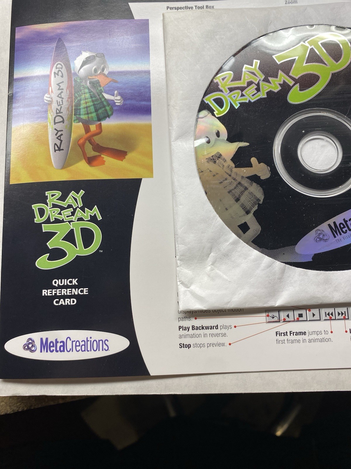 Ray Dream 3D - Windows 95 CD Rom (1997 MetaCreations Graphic Design Software)