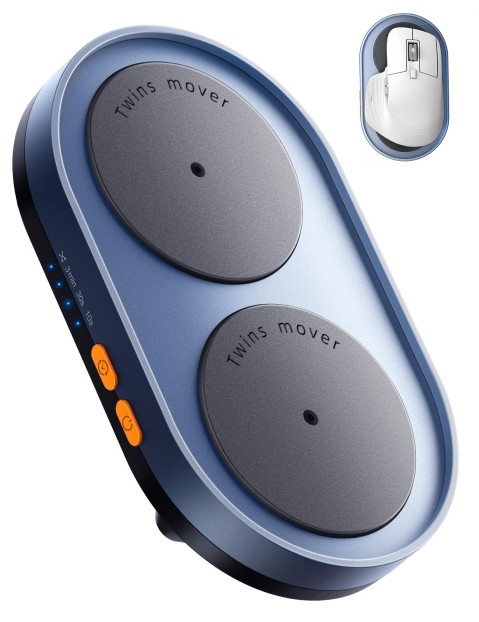 STARVIKY Dual Turntable Mouse Jiggler Silent Mechanical Movement with Random Fun