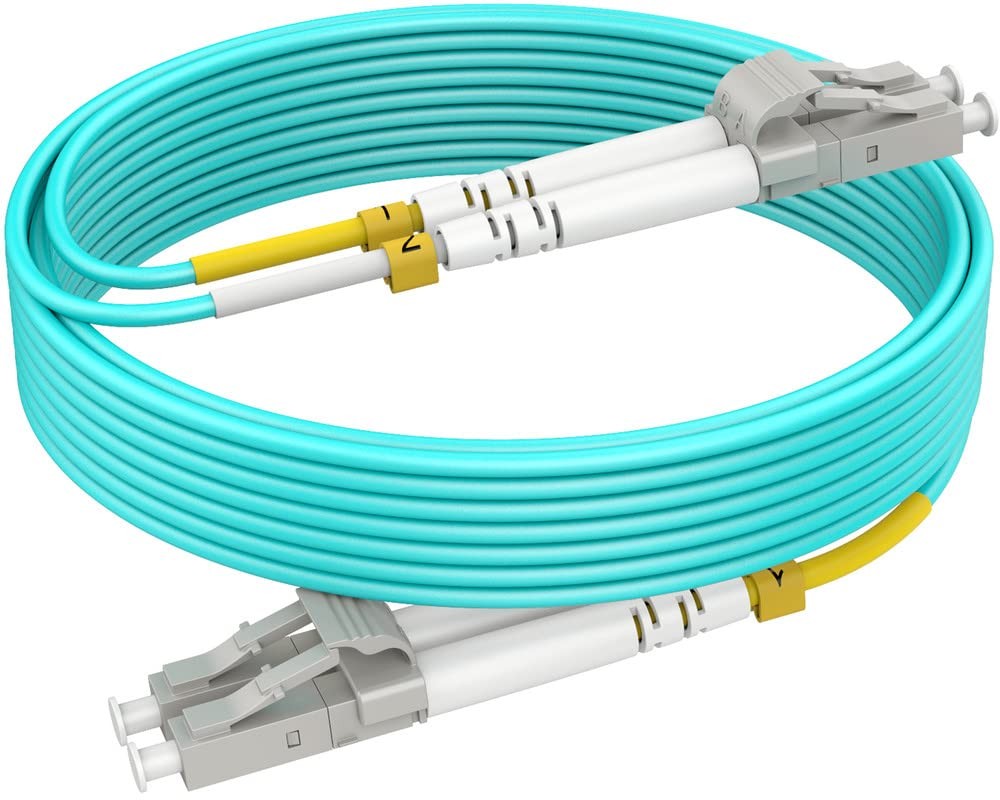 RamboCables-OM3 Multimode Fiber Patch Cables LC to LC MM, 200ft/61m