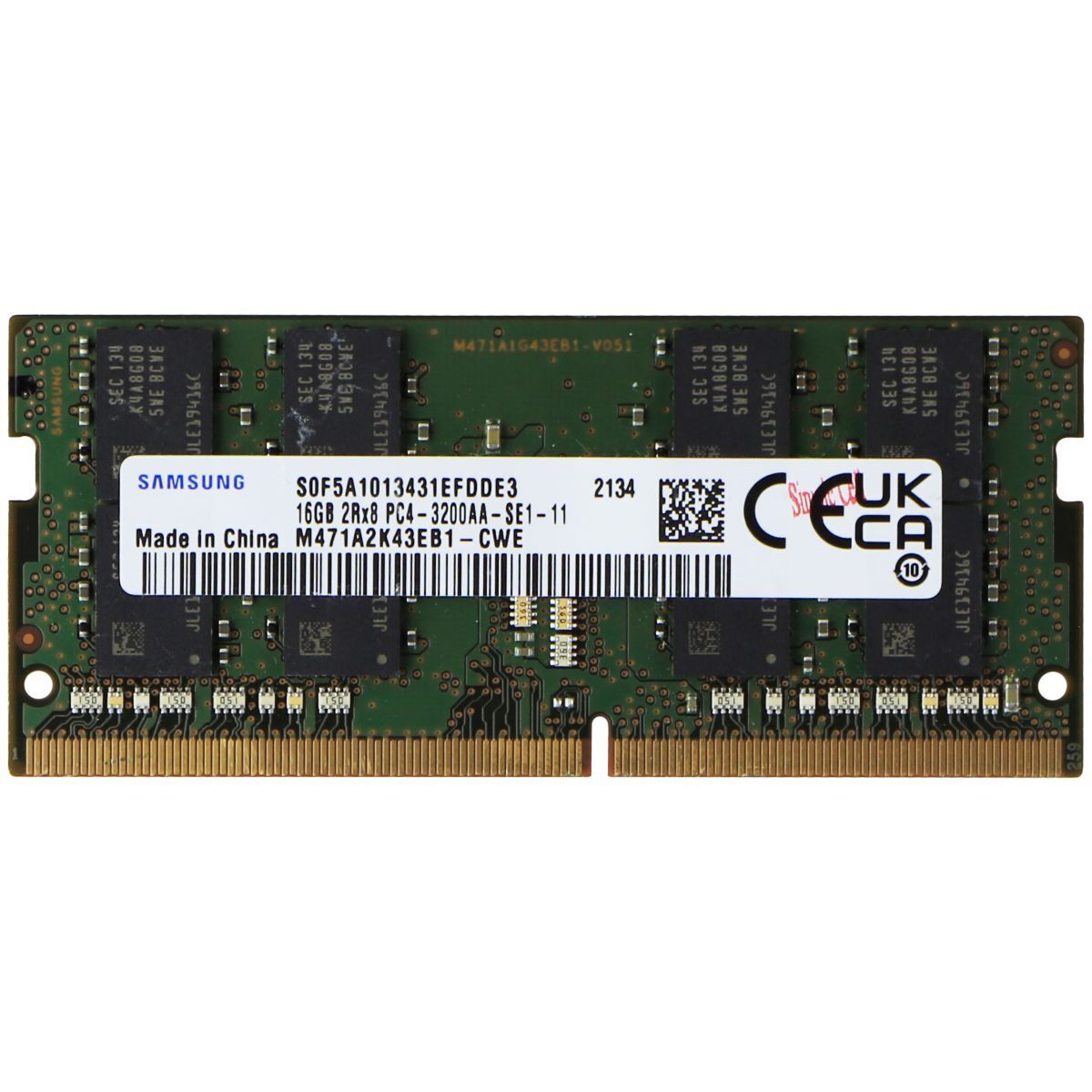Samsung DDR4 (16GB) 2Rx8 PC4-3200AA PC RAM Memory M471A2K43EB1-CWE