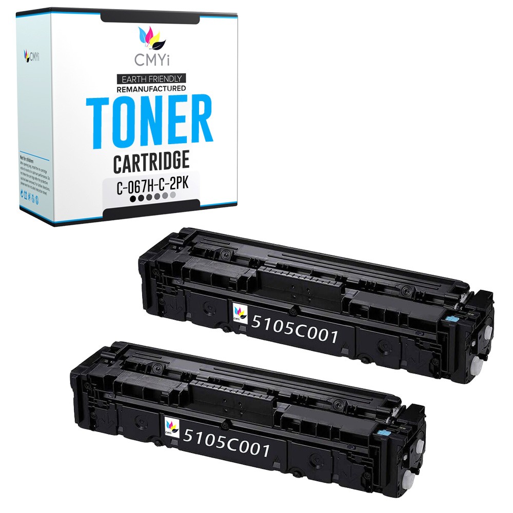 2PK CMYi Replacement 067H Cyan Cartridges for Canon Color imageCLASS LBP633Cdw