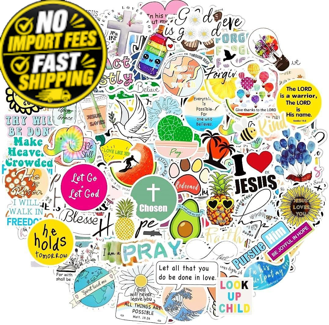 200Pcs Inspirational Christian Jesus Stickers for Kids,Bible Verse 200pcs