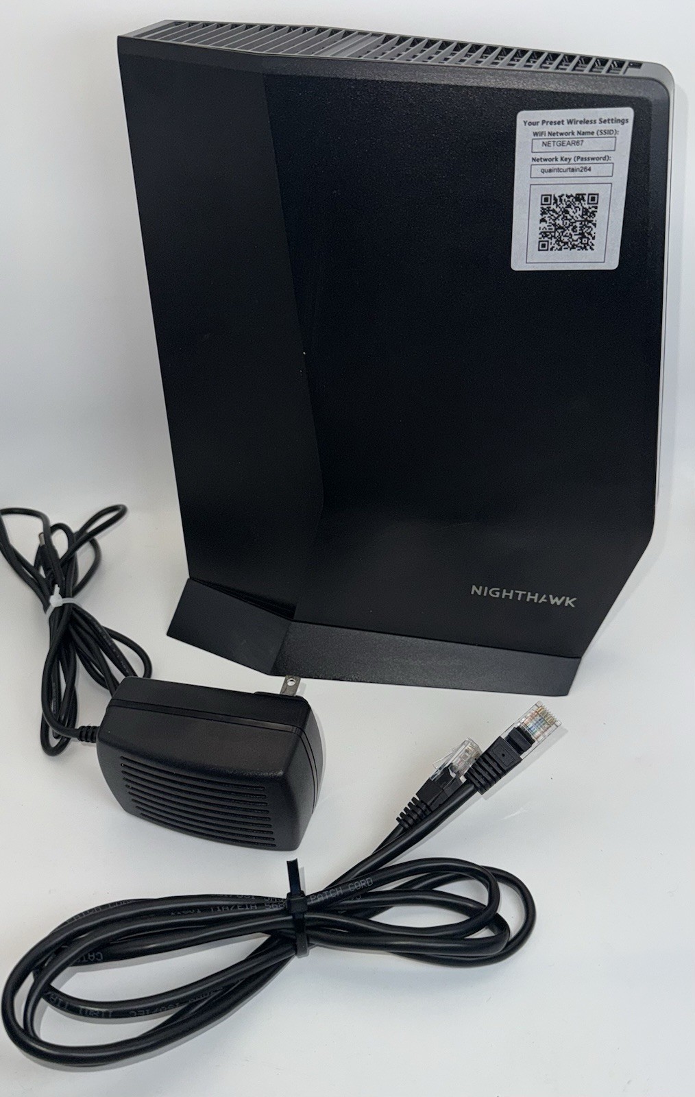 Netgear NIGHTHAWK CAX30 AX2700 WiFi 6 Modem Router + AC Power & Ethernet Cables