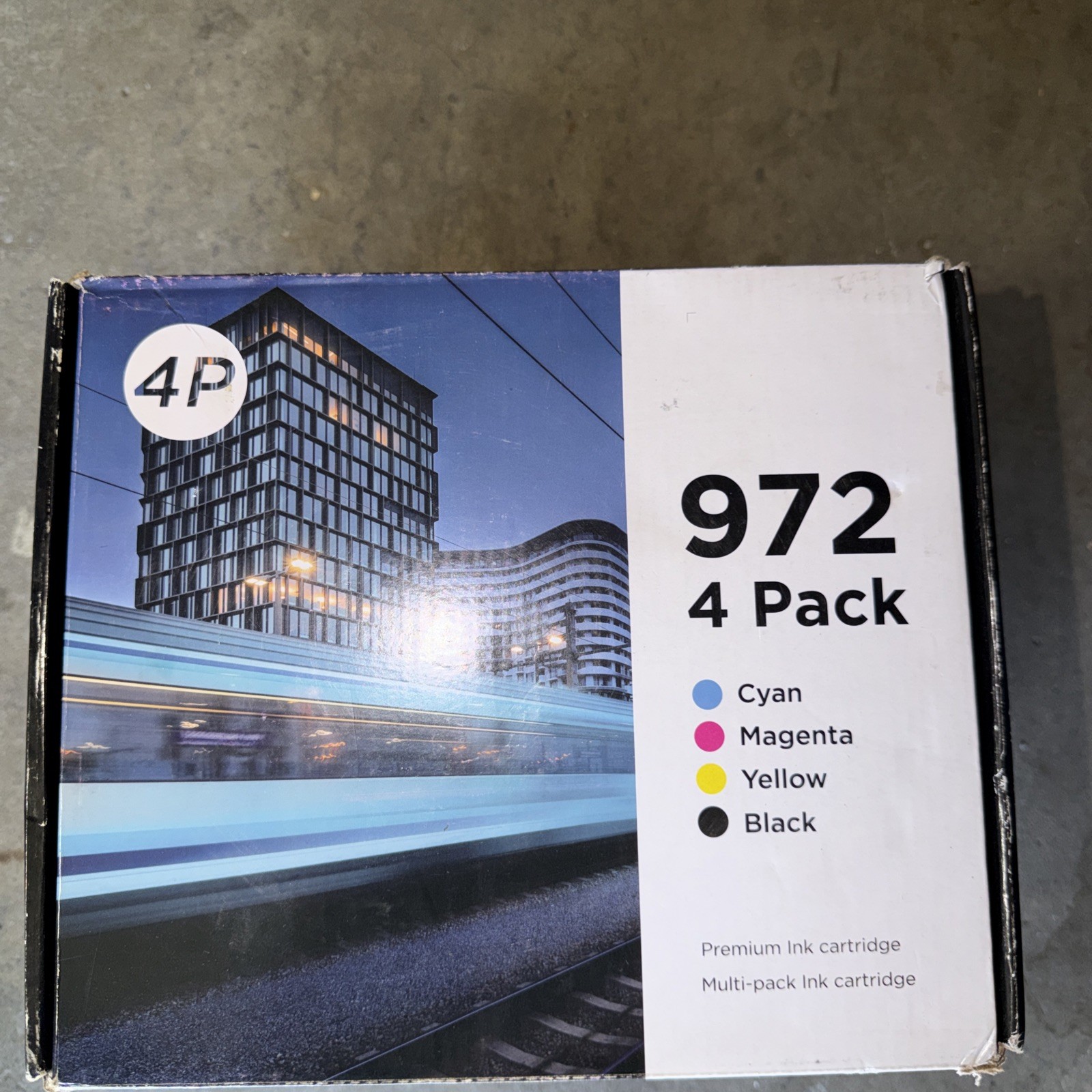 Premium 972X 4-Pack Inkjet Cartridges Cyan Magenta Yellow Black For HP