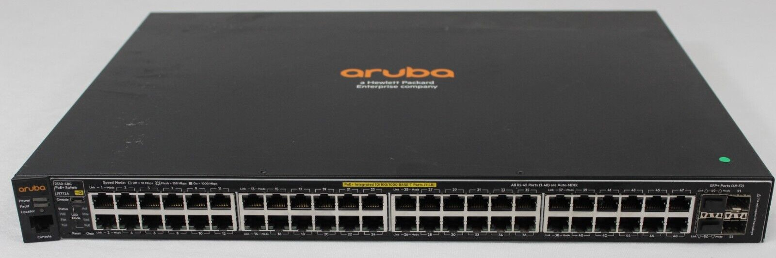 HPE Aruba 2530-48G PoE+ 48-Port Managed Networking Switch J9772A TESTED