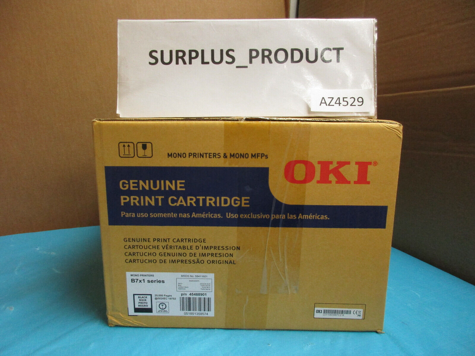 GENUINE OKI, OKIDATA 45488901 BLACK PRINT CARTRIDGE OPEN BOX