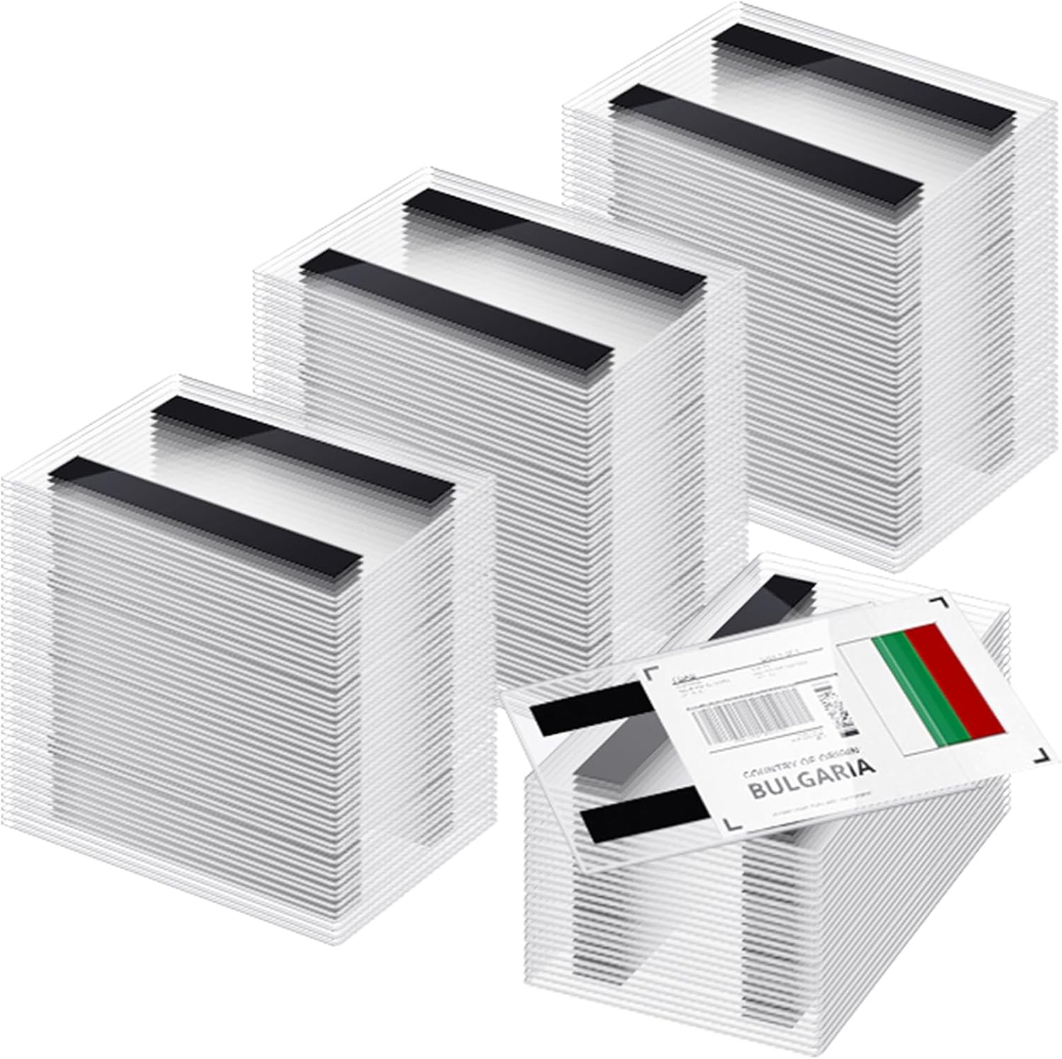 200 Pcs Magnetic Label Holder 5.5x3.5in Clear