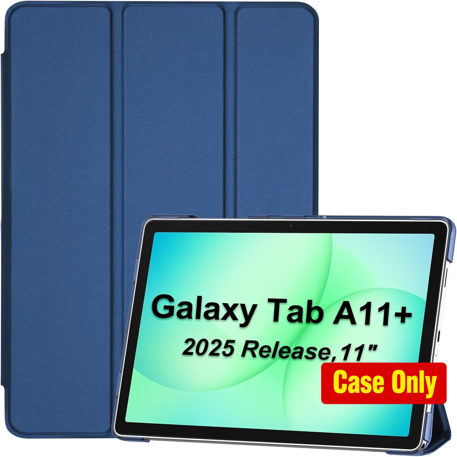 Protective Slim Stand Case for 11" Galaxy Tab A11+ Plus, Hard Back Shell Cover