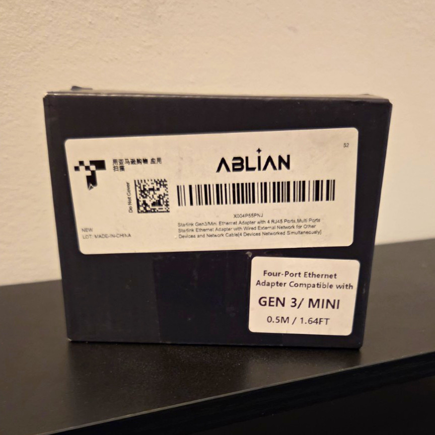 Starlink Gen 3 Mini Ethernet Adapter 4-Port RJ45 Multi Port Network New