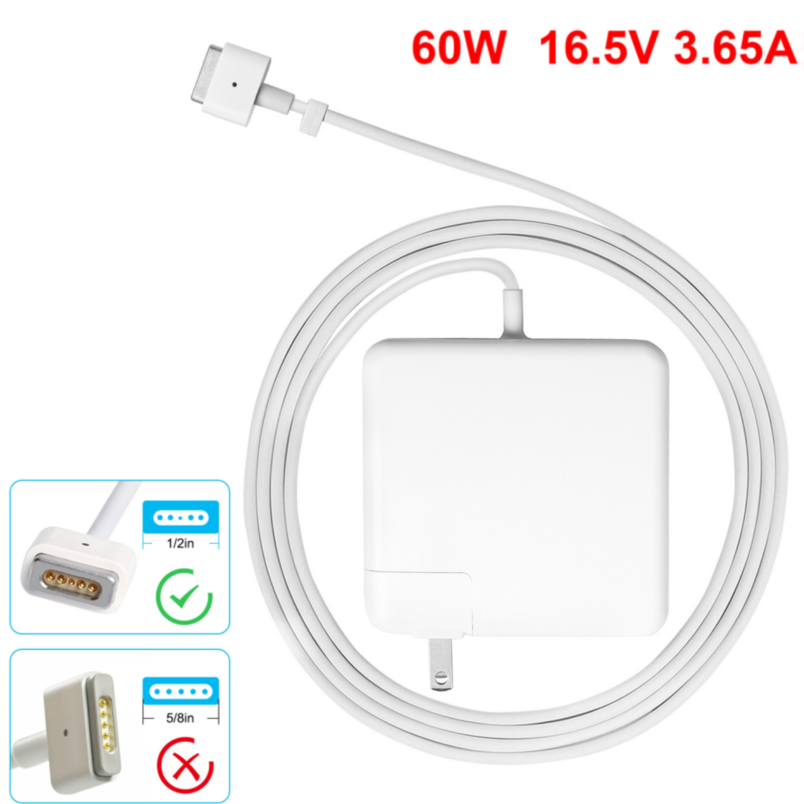 60W T-Tip Adapter Charger for MacBook Pro 13'' 15'' 1 Before 2012 Models Mags 1