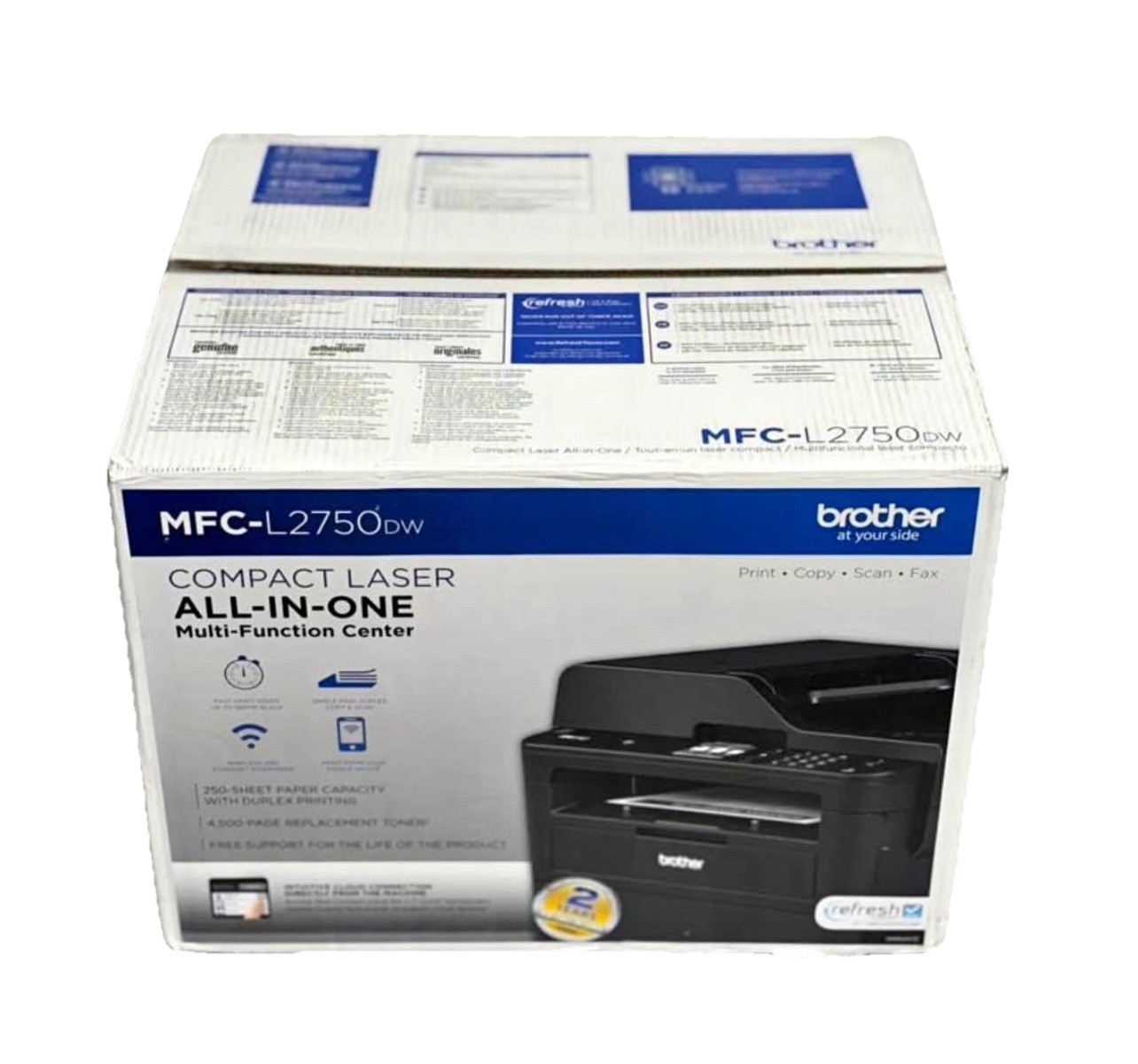 Brother MFC-L2750DW All-in-One Monochrome Laser Wireless Duplex Printer Open Box