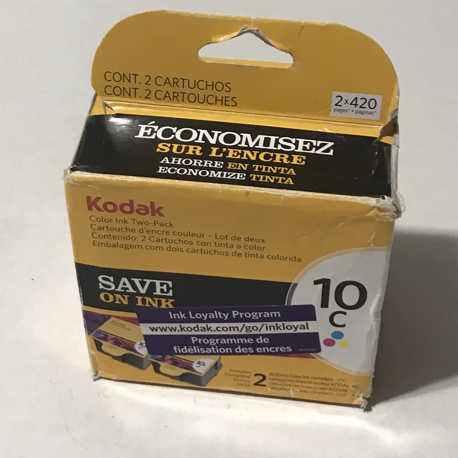 Kodak 10C Color ( 2 ) Ink Cartridge 840 Pages Usage New 