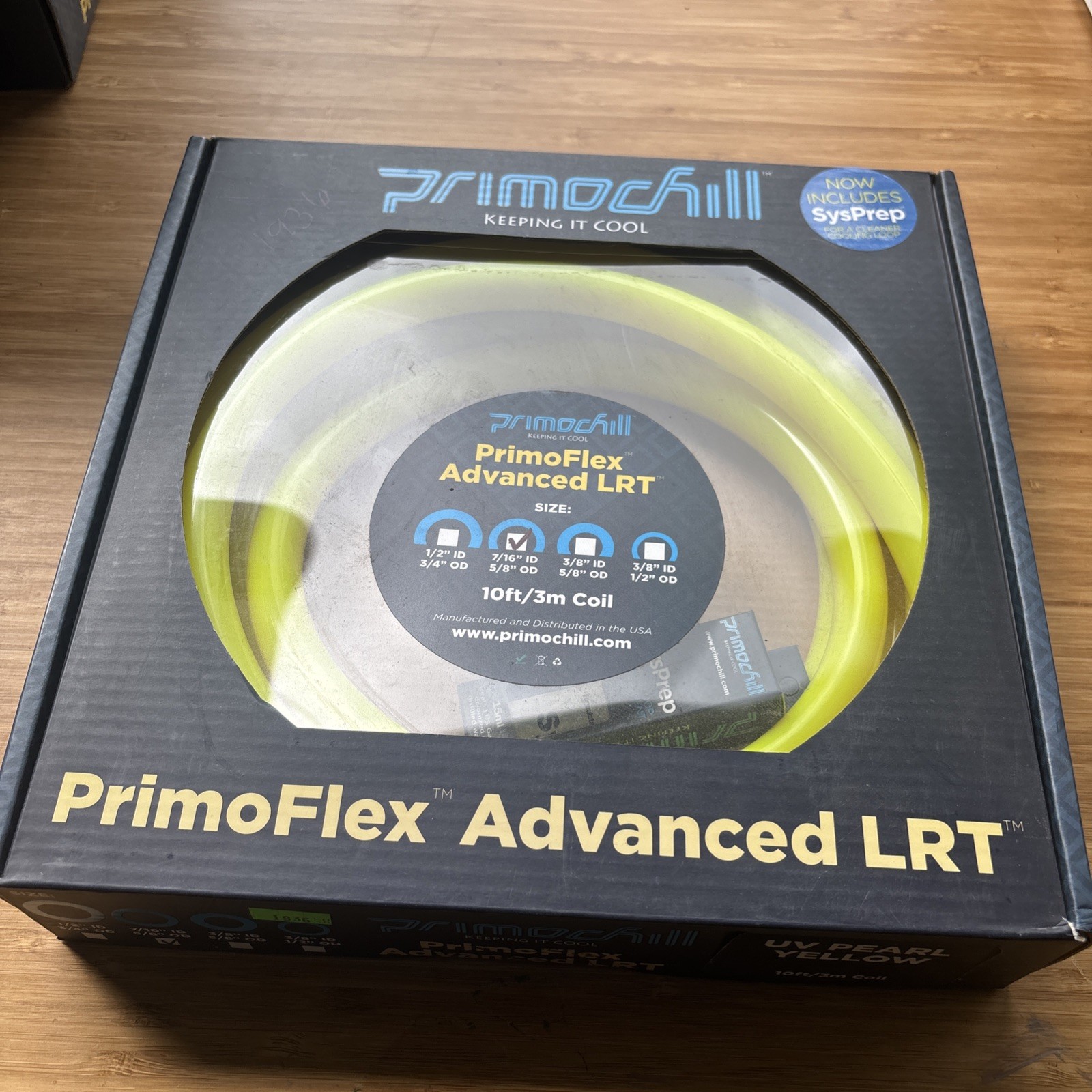 UV Pearl Yellow PrimoFlex Advanced LRT Tubing 7/16" ID x 5/8" OD 10 Ft/3m Coil