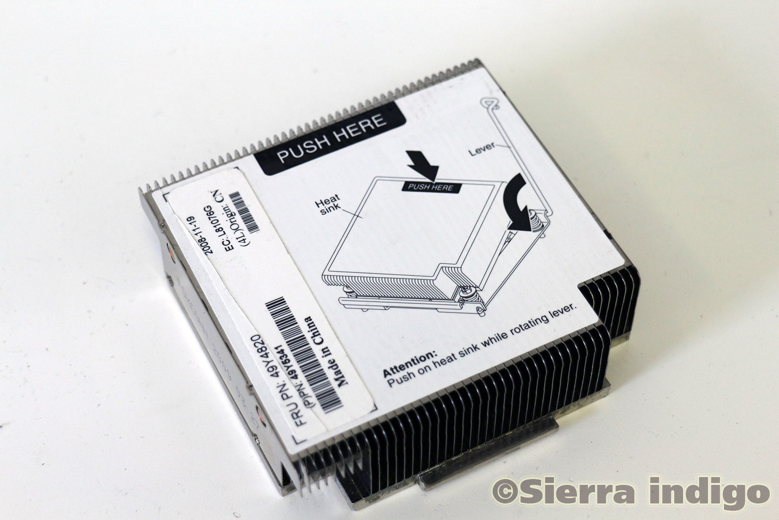 IBM System X3650 M2 M3 Heatsink FRU 49Y4820 49Y5341