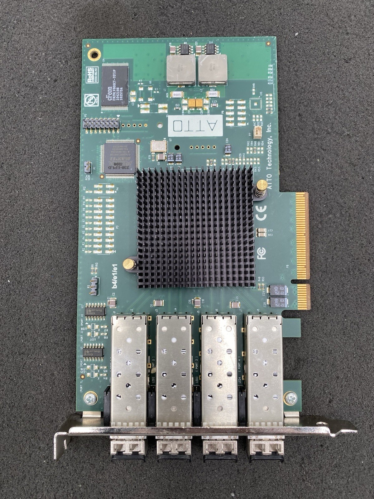 ATTO TECHNOLOGY B4/E1 4-PORT FIBER CARD 0230-PCBX-001 FC84EN
