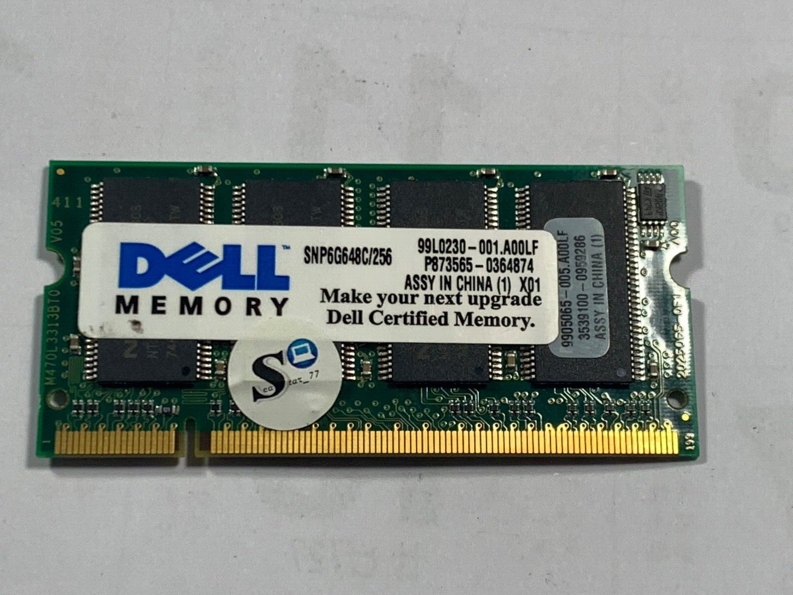 SNP6G648C/256- Dell 256MB PC2700 DDR-333MHz non-ECC Unbuffered CL2.5 200-(137-3)