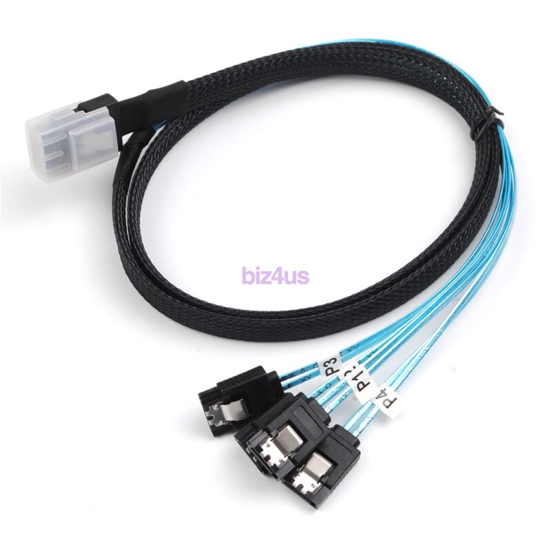 SFF-8087 Mini SAS to 4-SATA Multi-Lane Forward Breakout Internal Cable 50CM